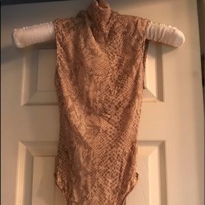 Revolve Animal print semi sheer bodysuit